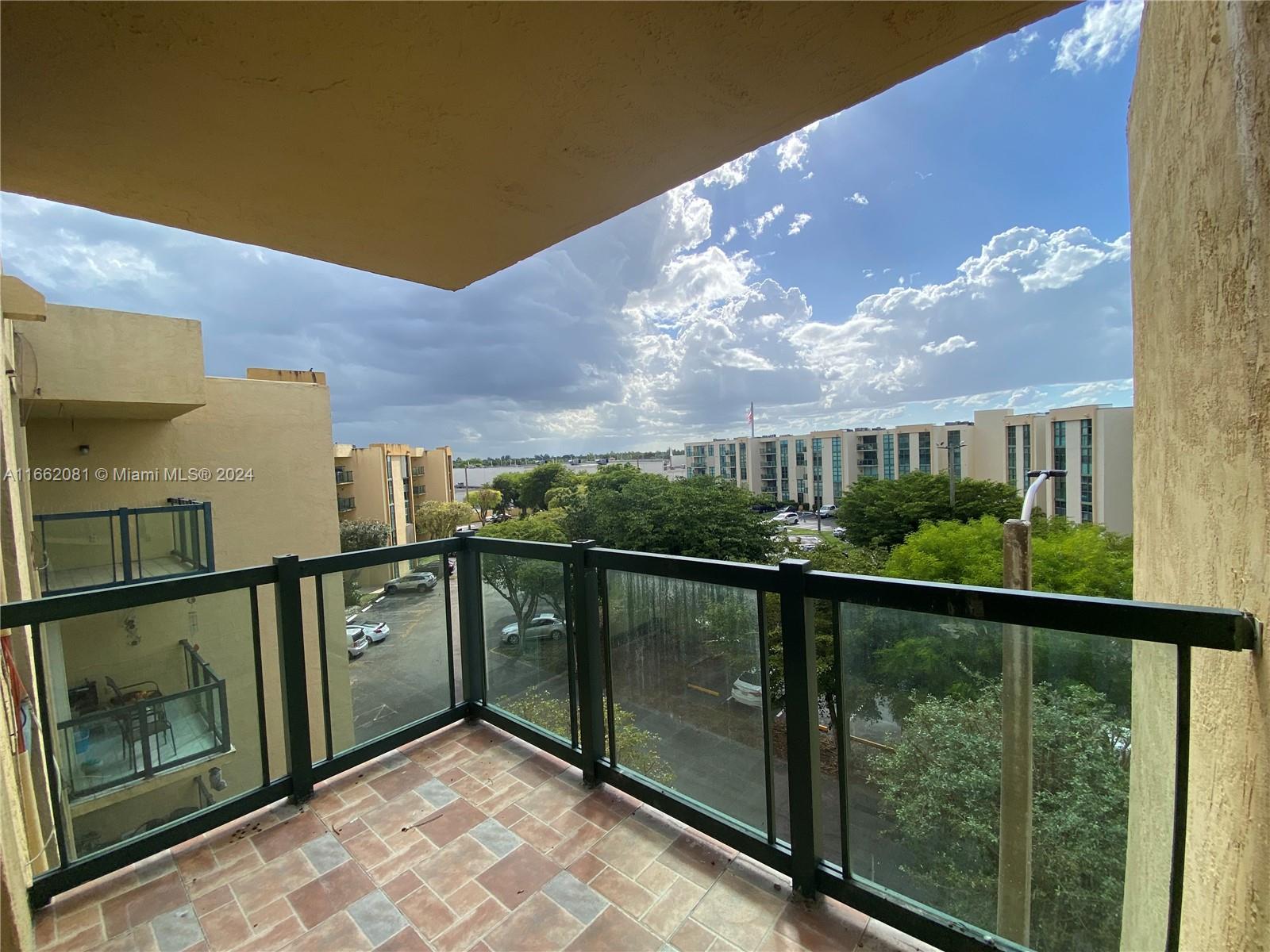 a view of a balcony