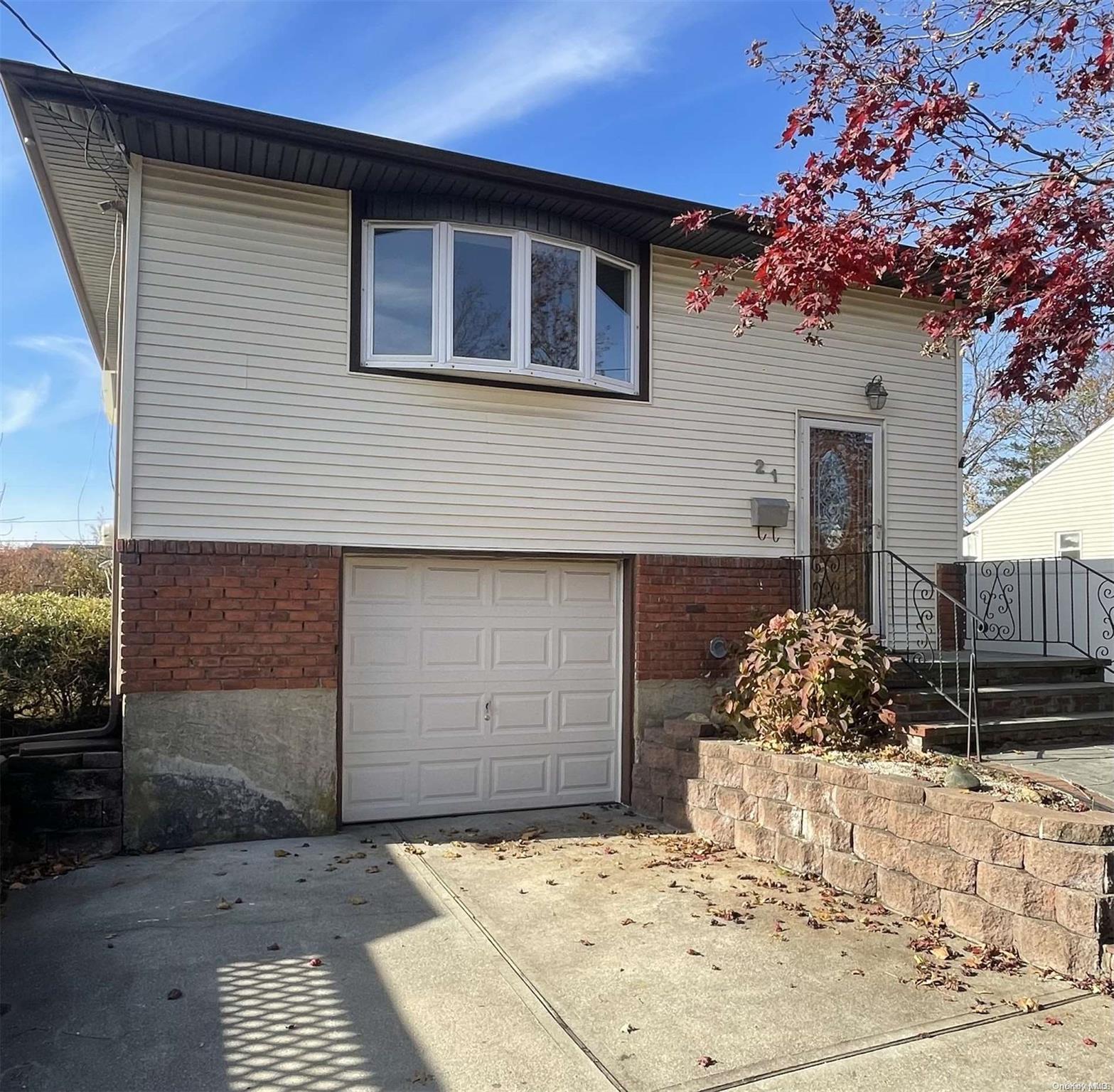 a front view of a house