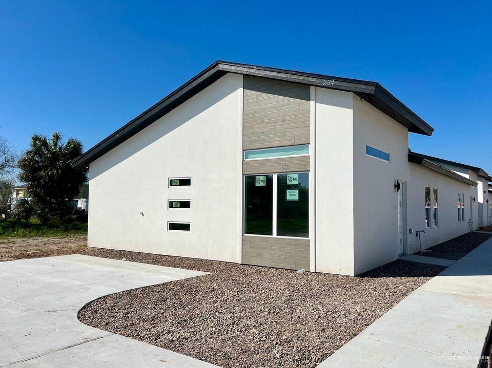 View of home's exterior featuring a patio