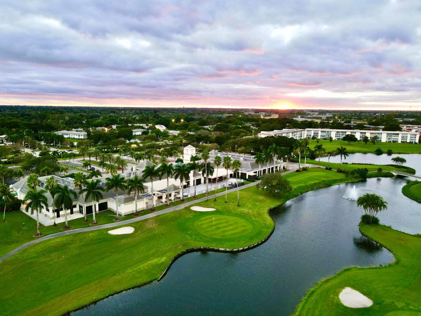 aerial view golf and theater