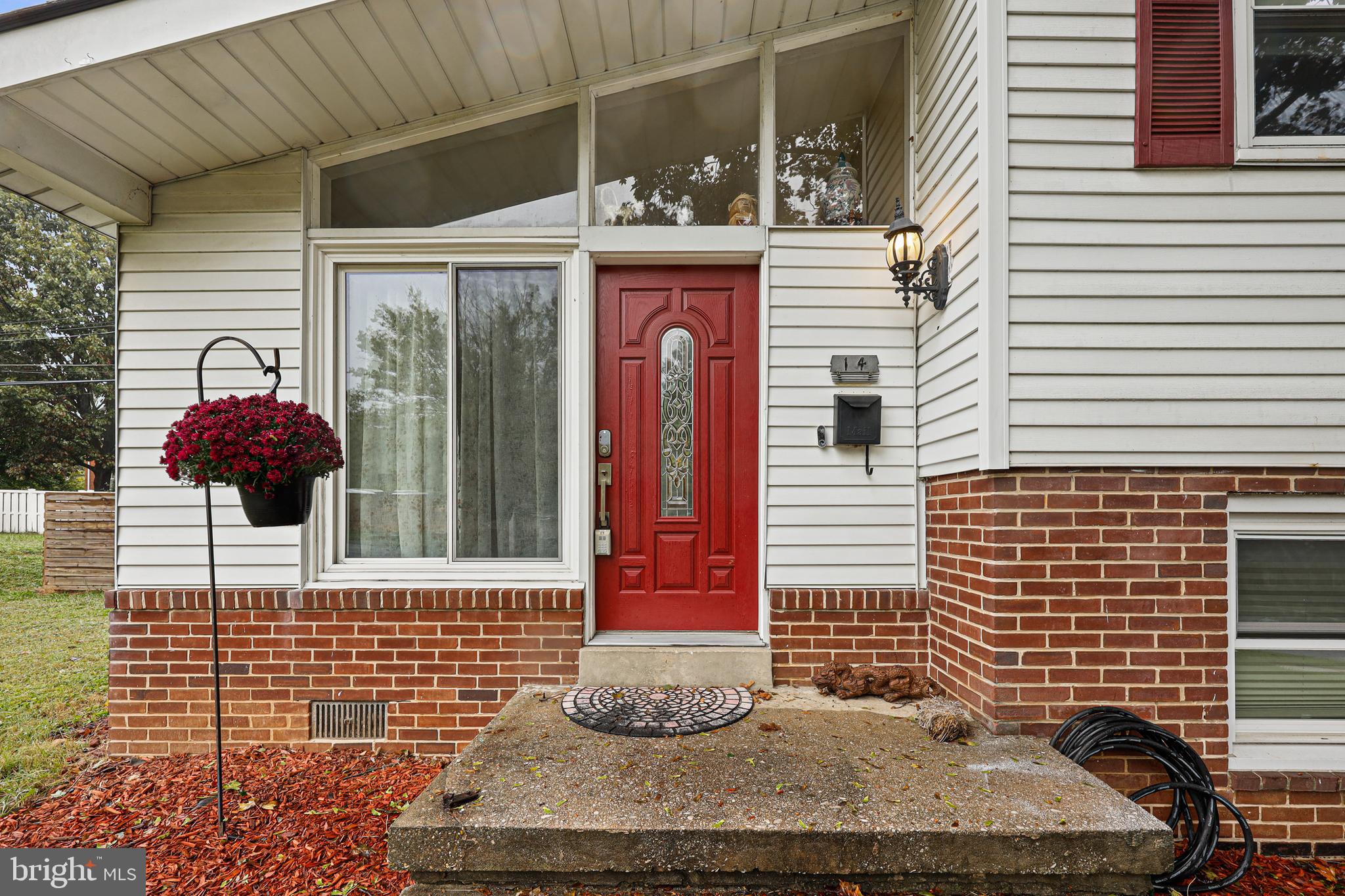 a view of a door of the house