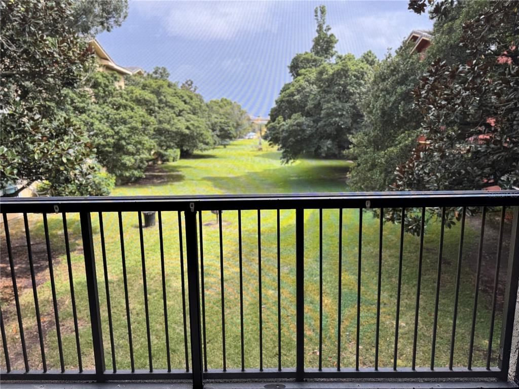 a view of a balcony