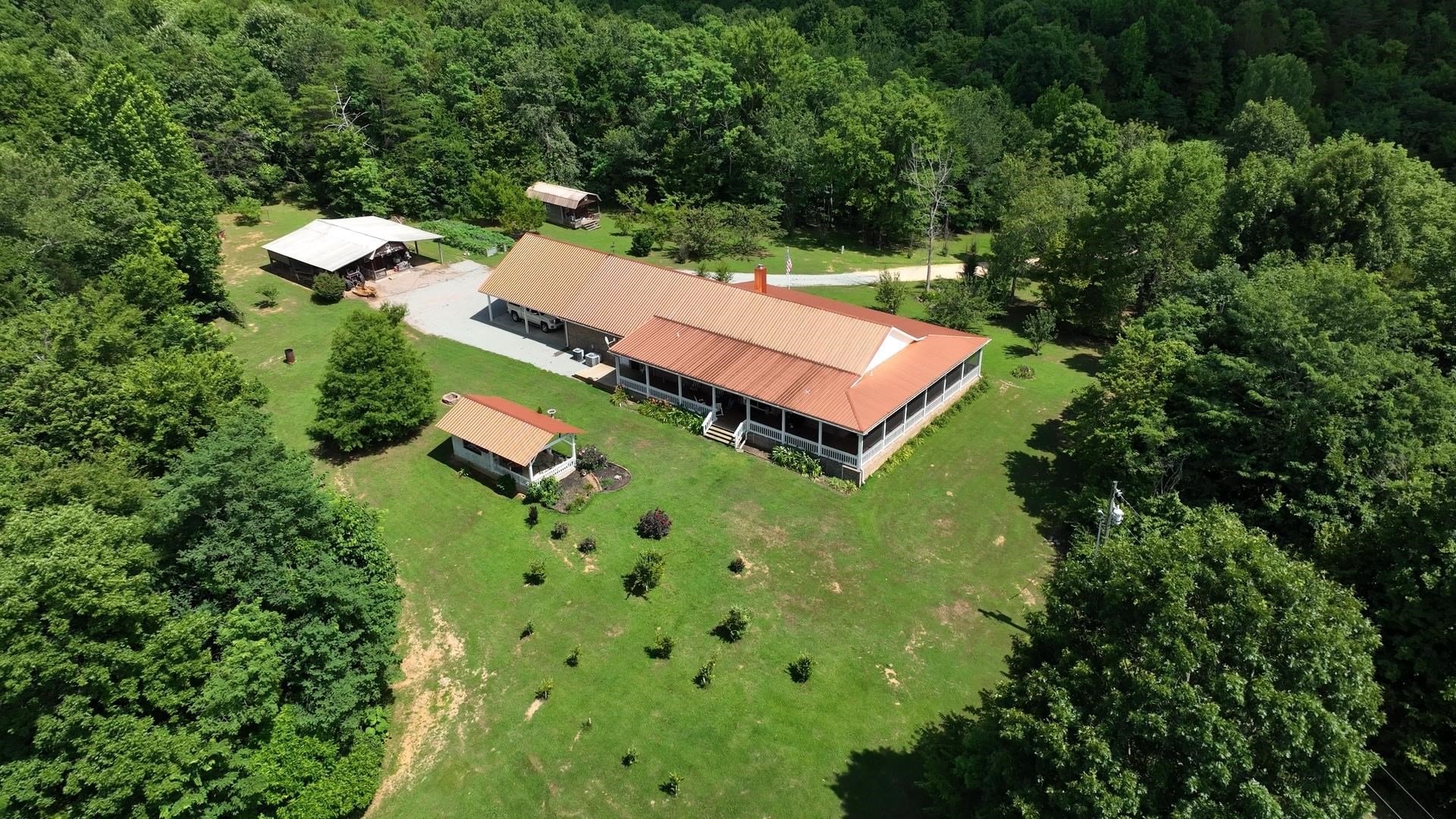 Birds eye view of property