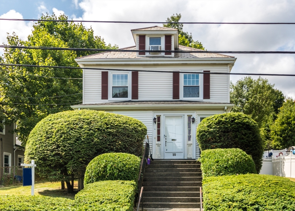 a front view of a house