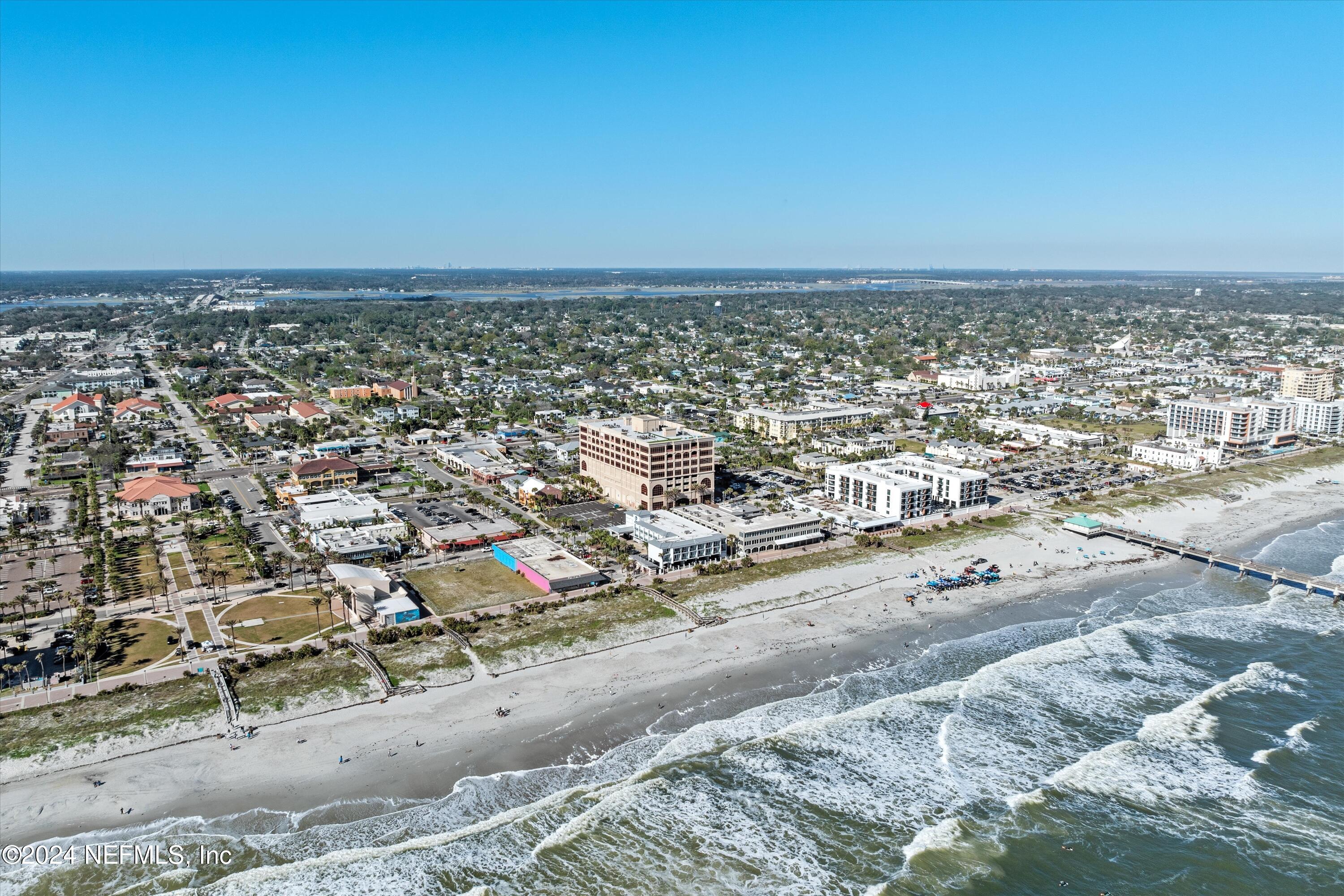 an aerial view of a city