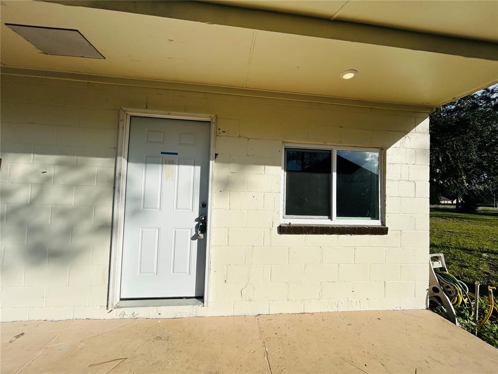 a view of a house with a door