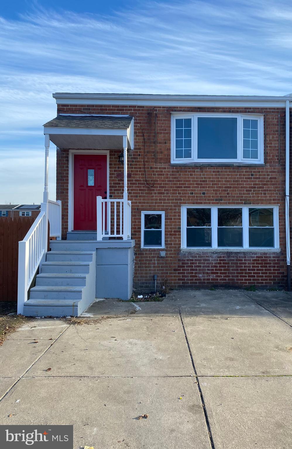 a front view of a house