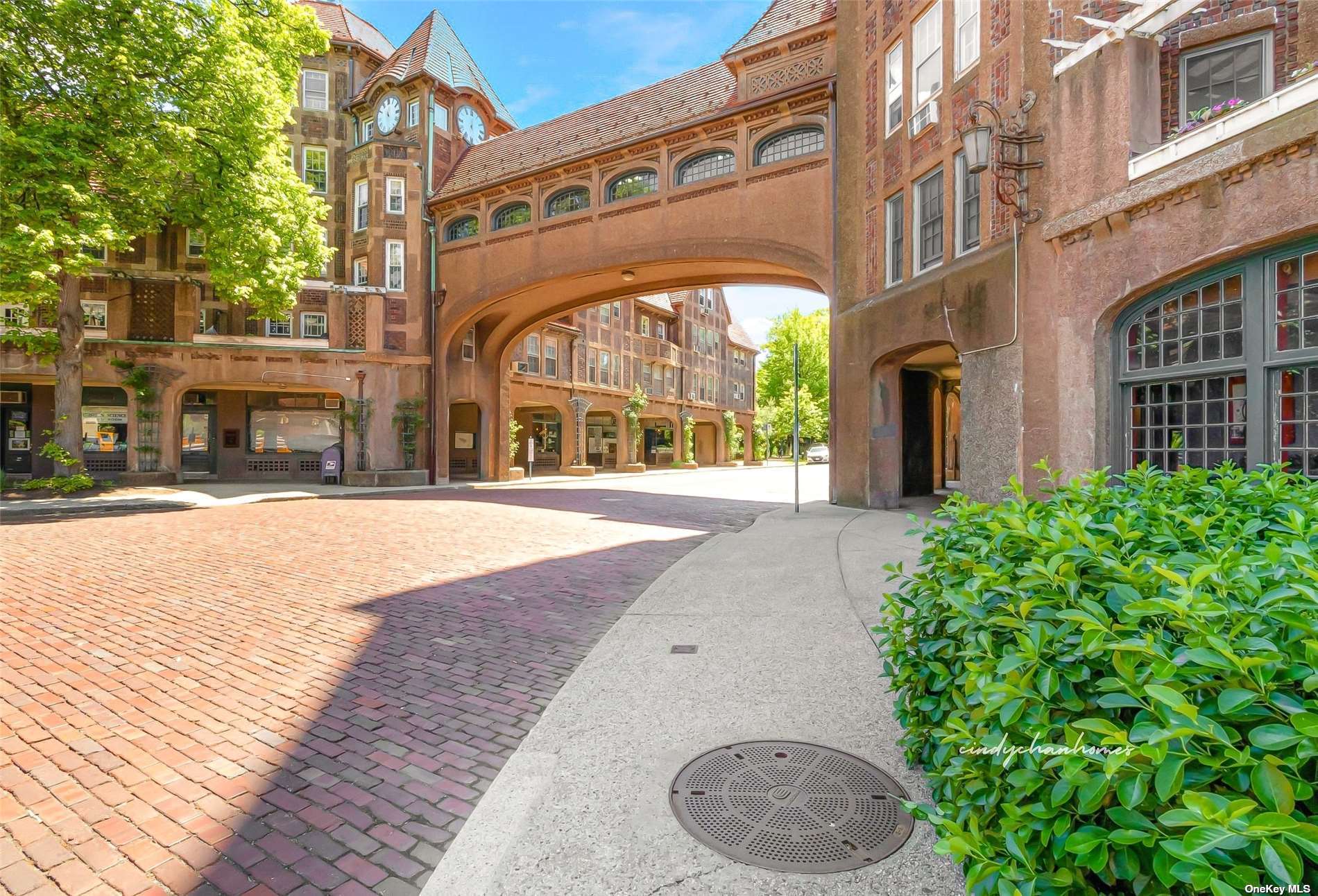 a view of a building with a pathway