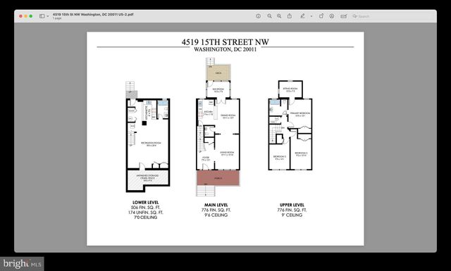 $780,000 | 4519 15th Street Northwest | 16th Street Heights