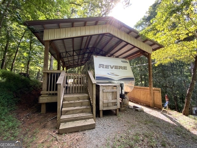 a view of outdoor space and deck