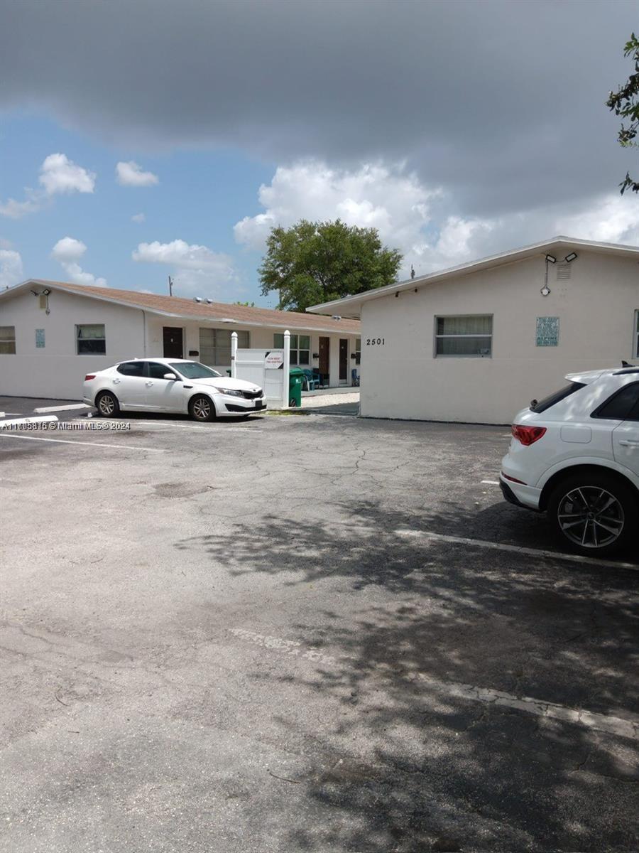 a view of a car garage