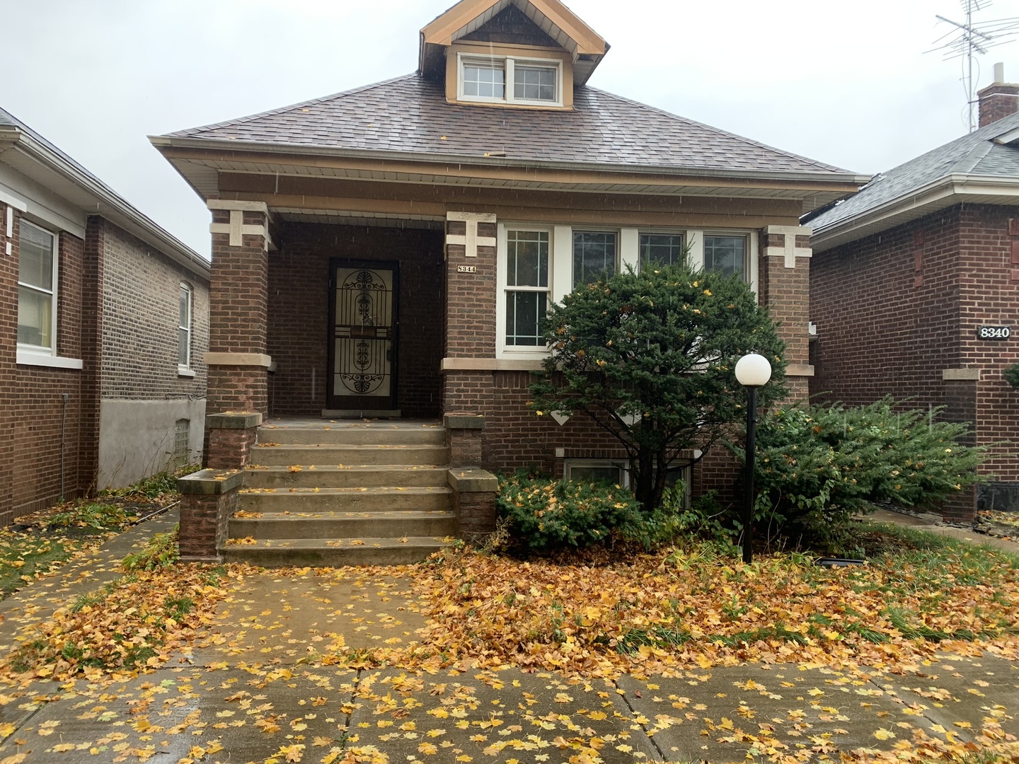 a front view of a house