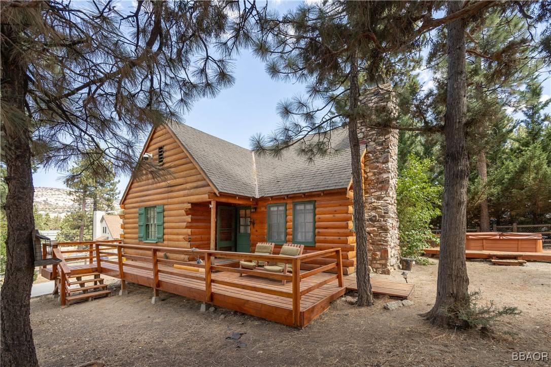 a view of outdoor space and deck