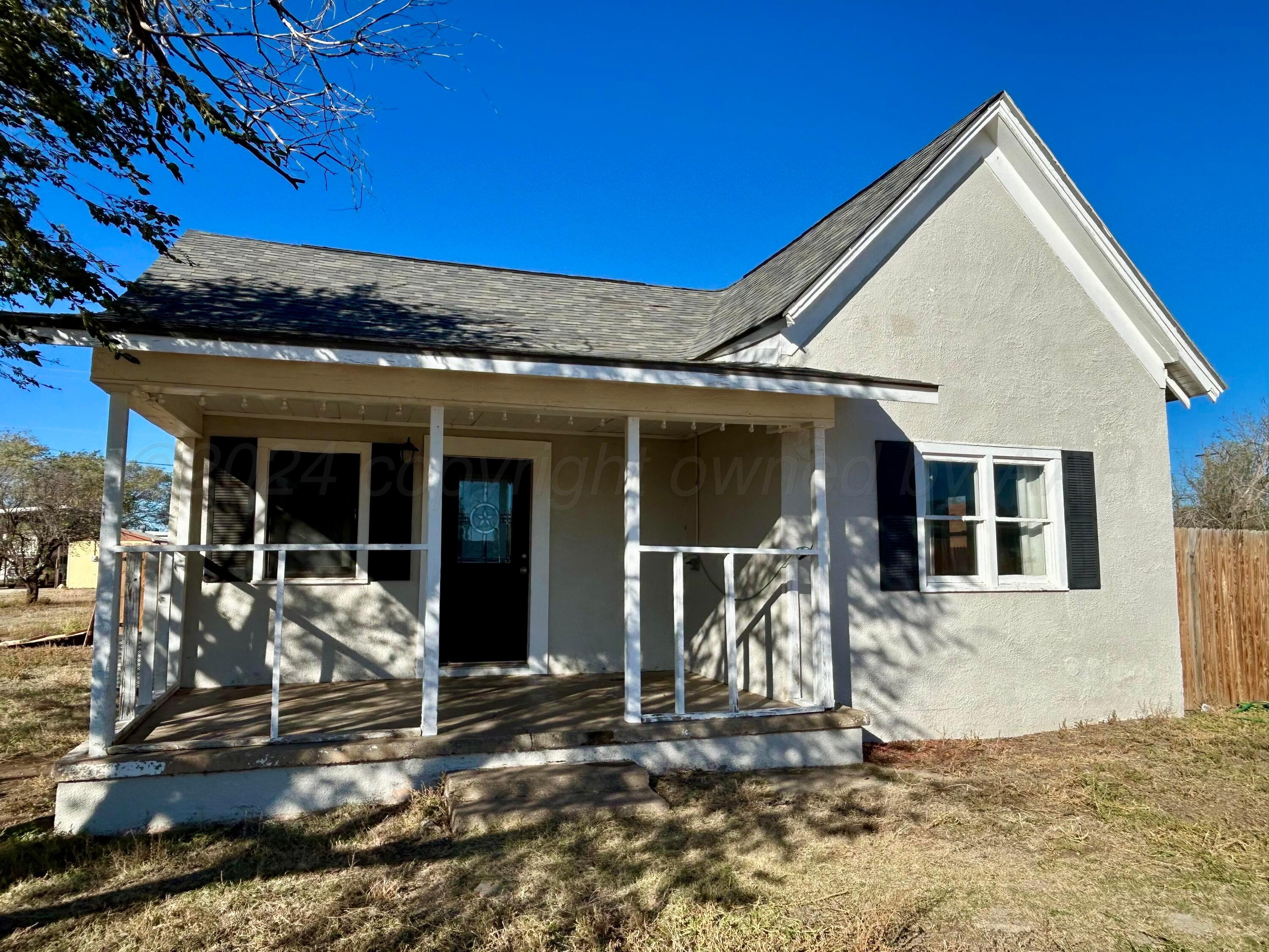 a front view of a house