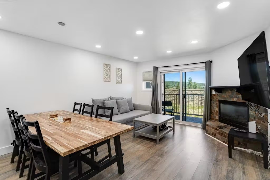 Dining space featuring hardwood / wood-style flooring