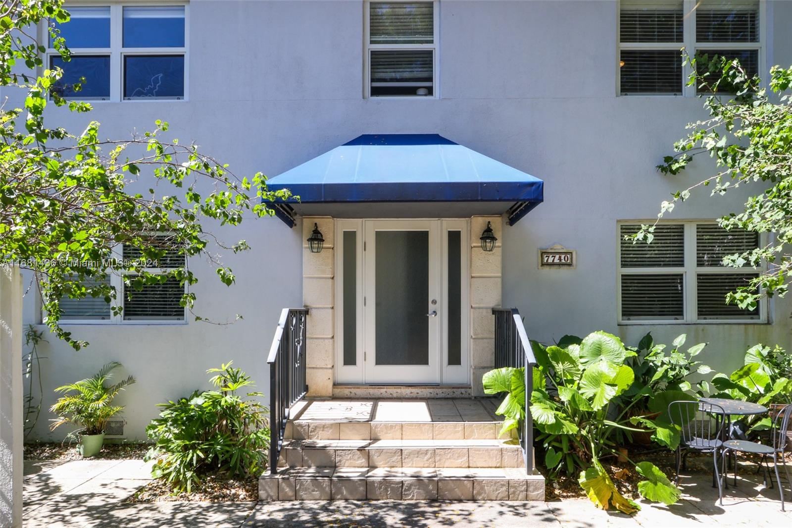 a front view of a house