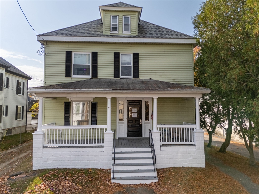 a front view of a house