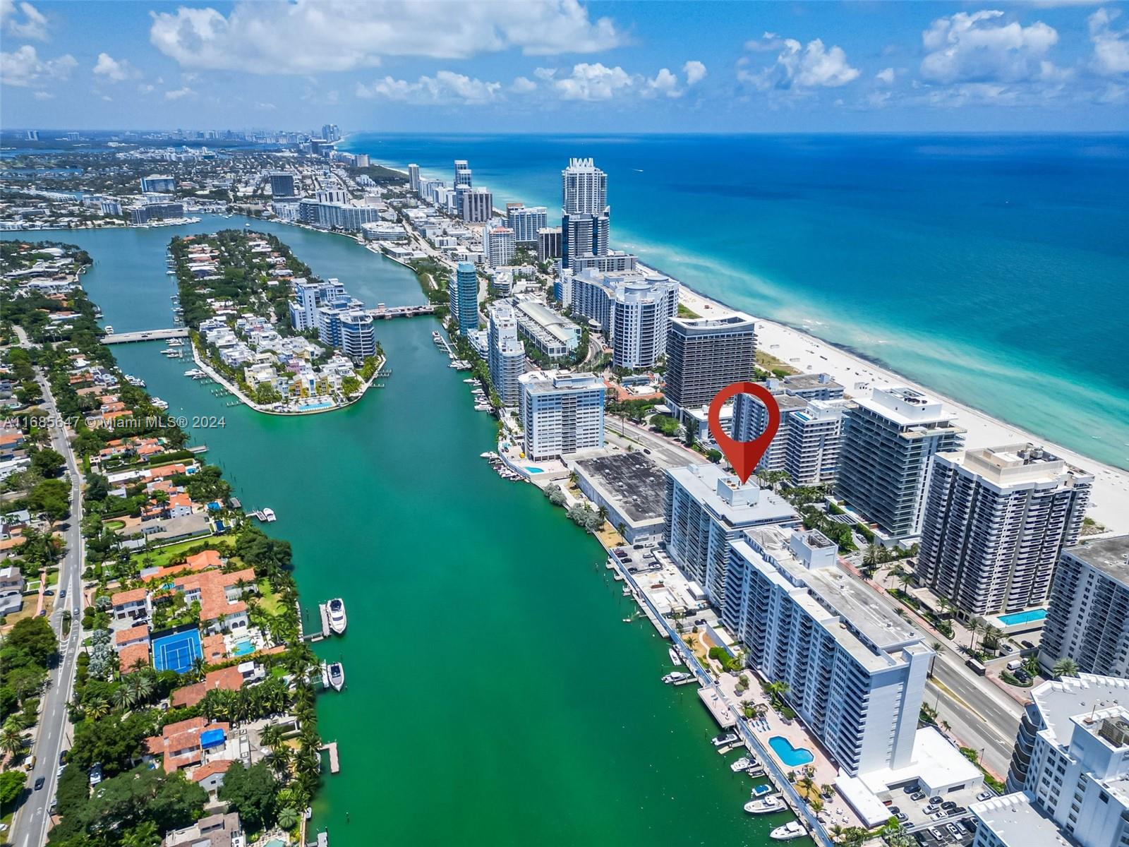 a view of a city with an ocean