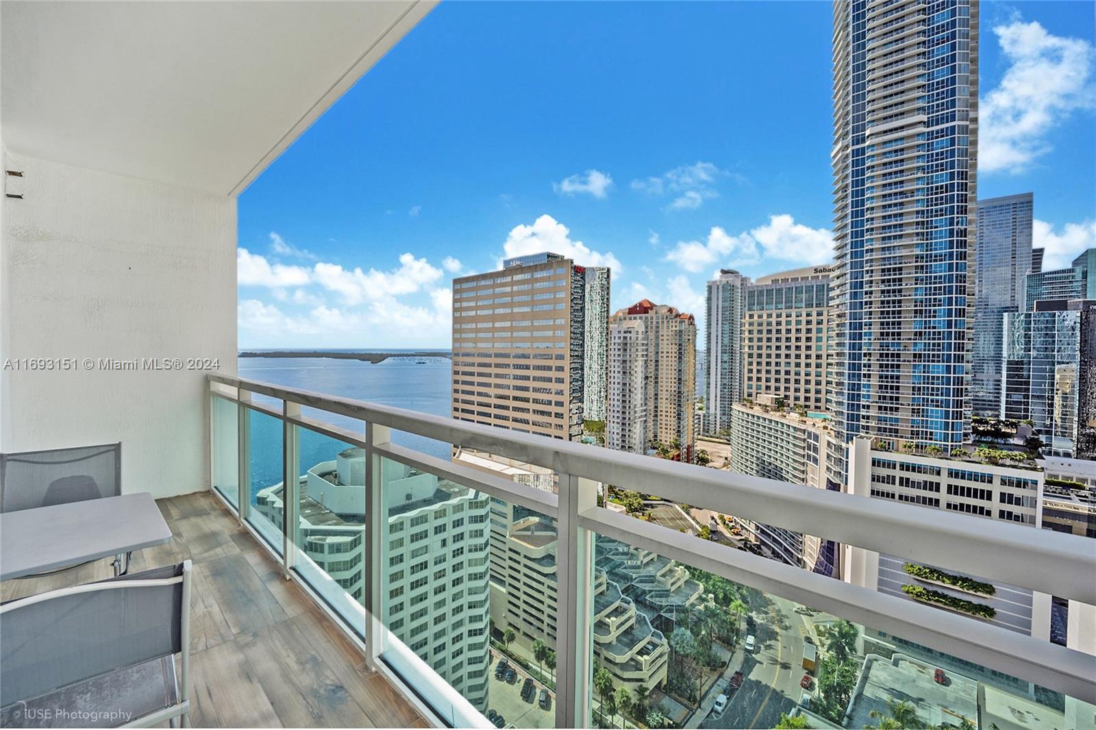 a view of city from balcony