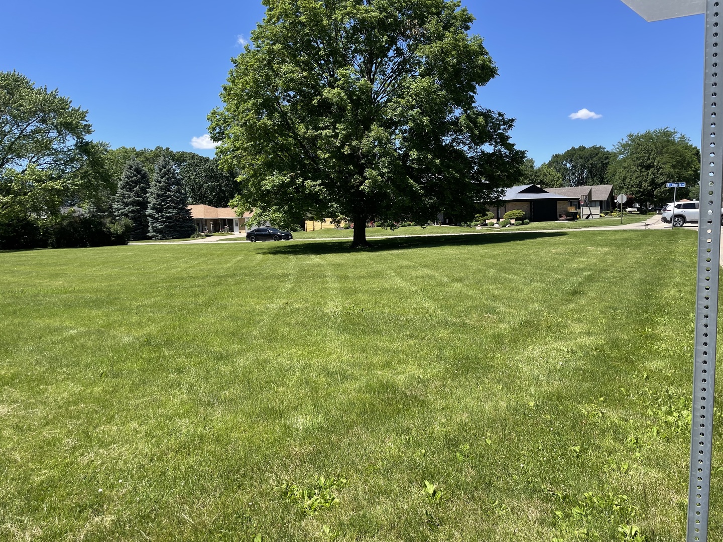 a view of a green field