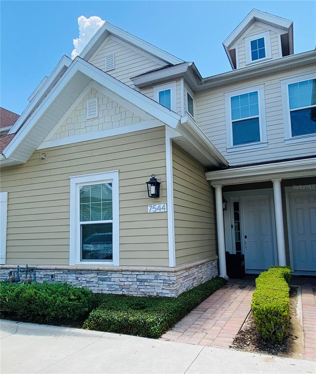 a front view of a house