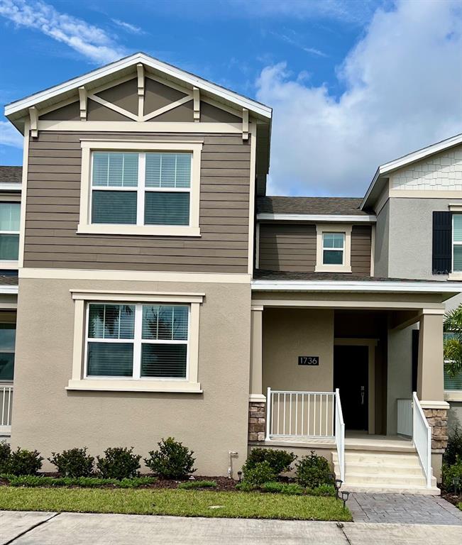 a front view of a house