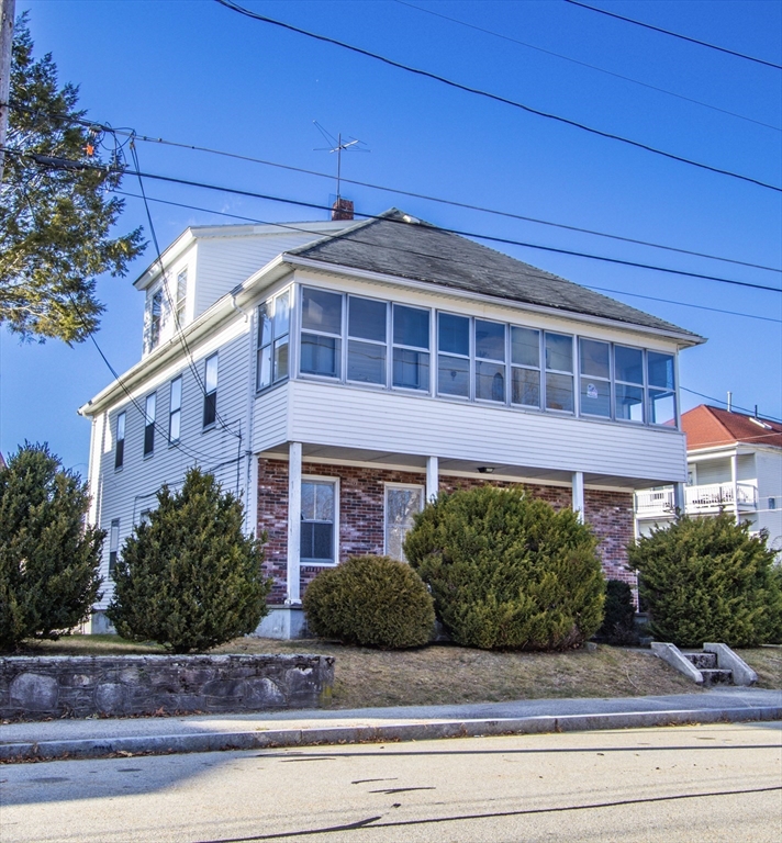 a front view of a house