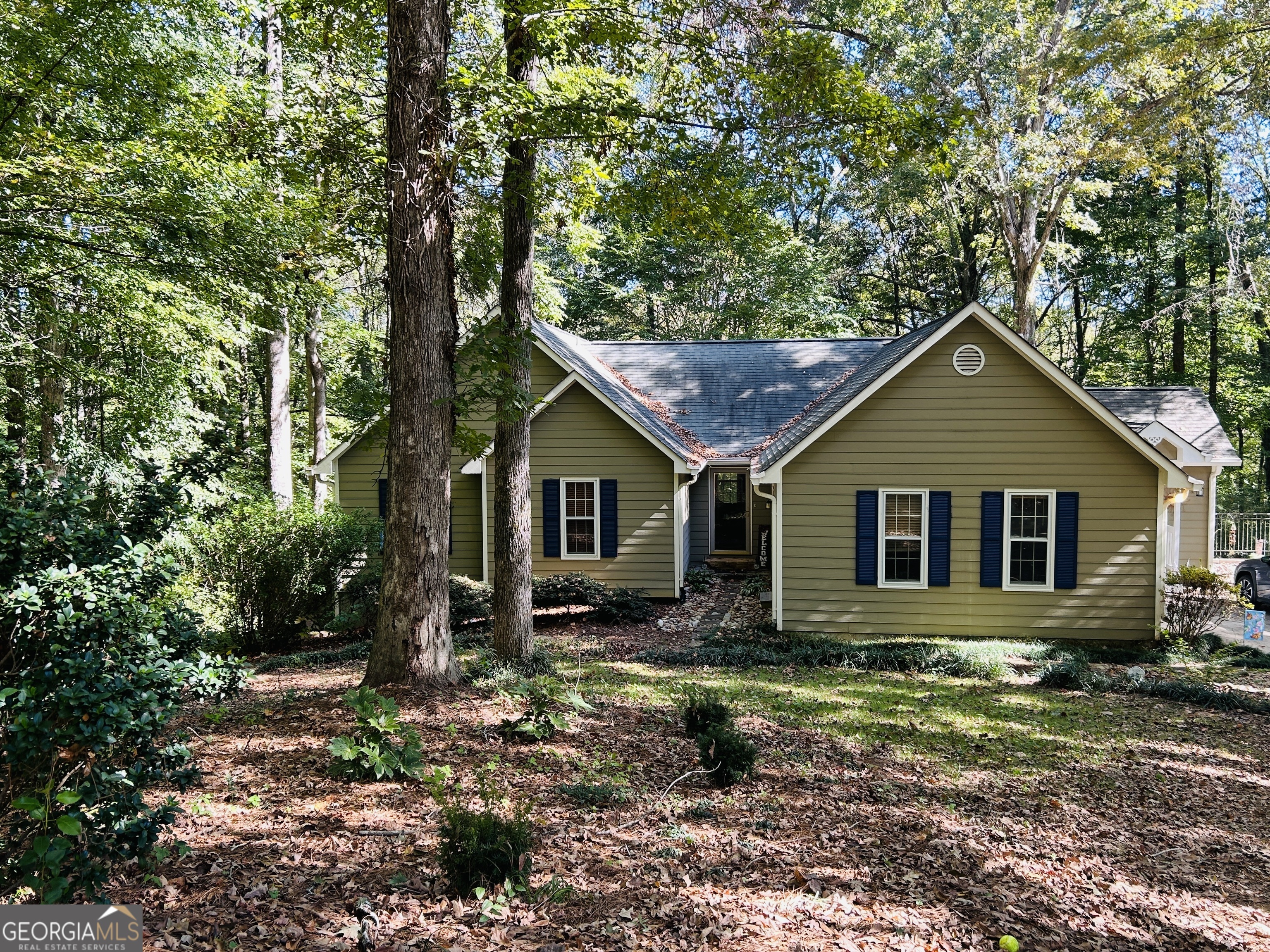 a view of front of a house with a yard