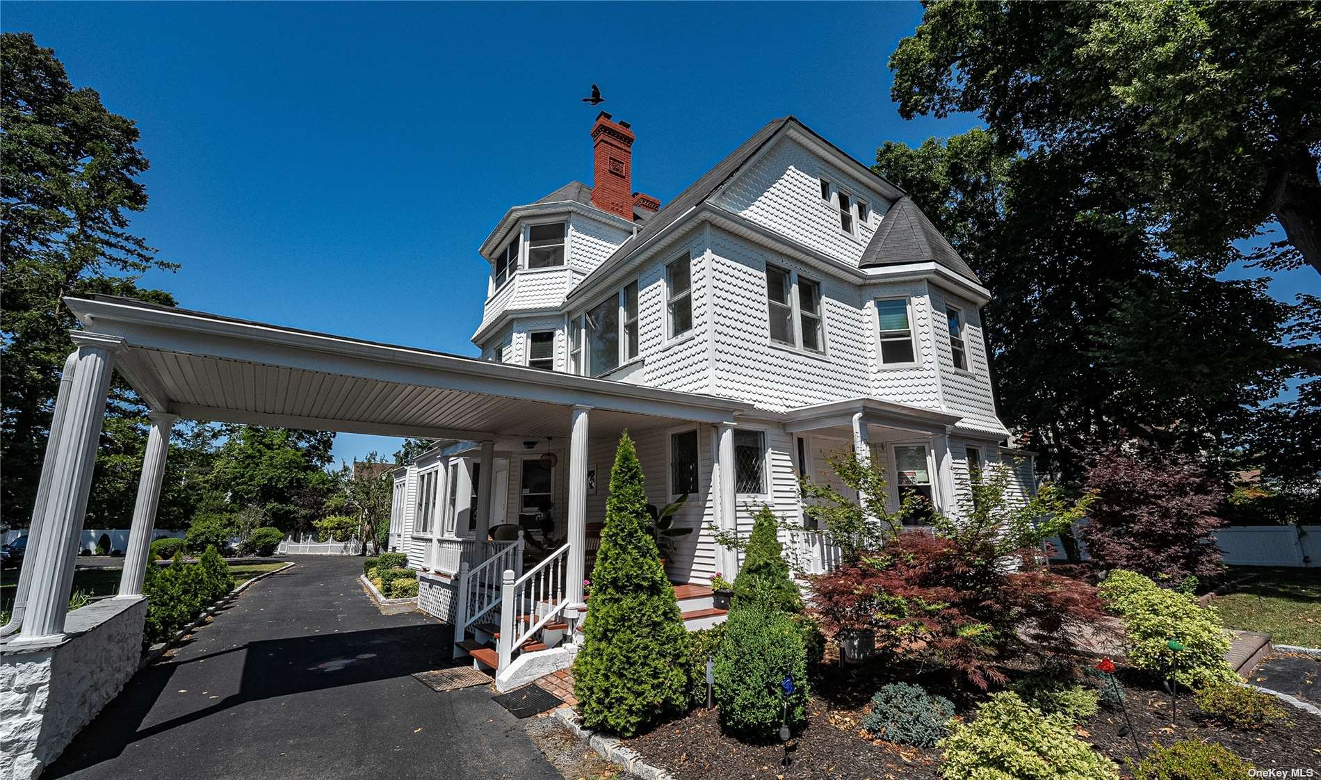 a front view of a house with porch