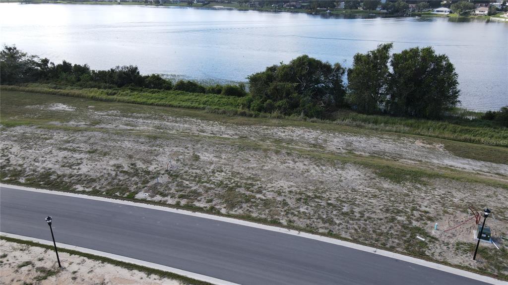 a view of a lake from a yard