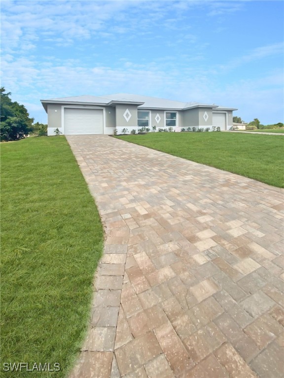 a view of a backyard with a garden