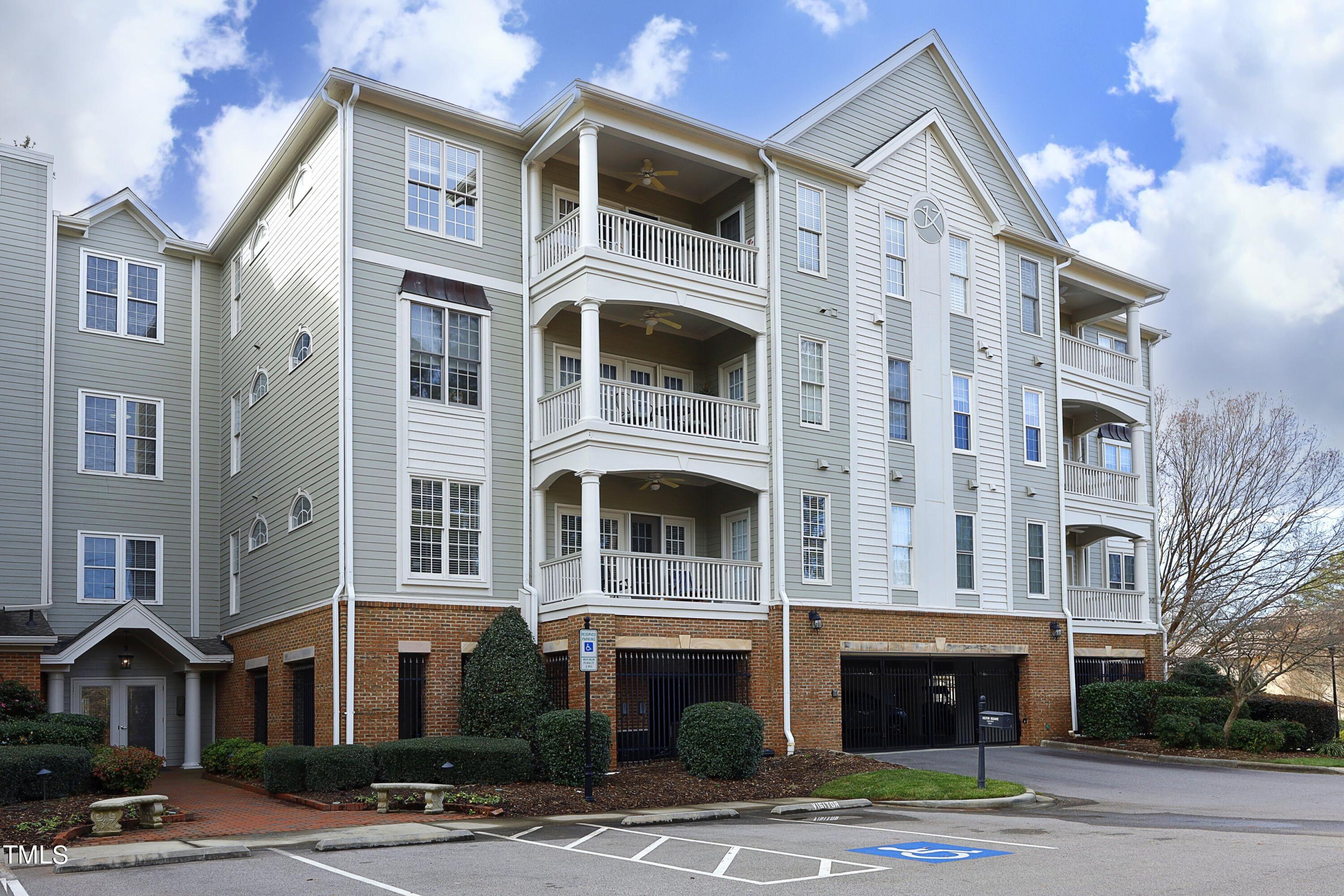 a front view of a building with yard