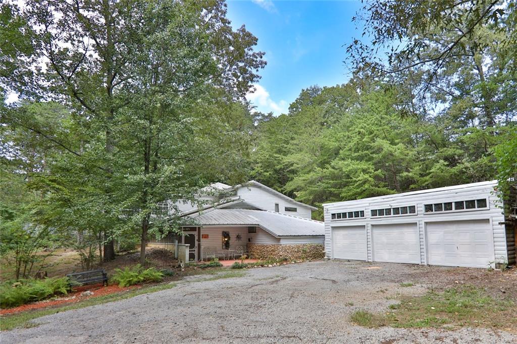 front view of a house with a trees