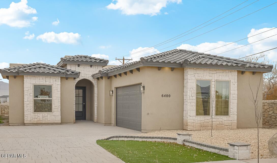 a front view of a house