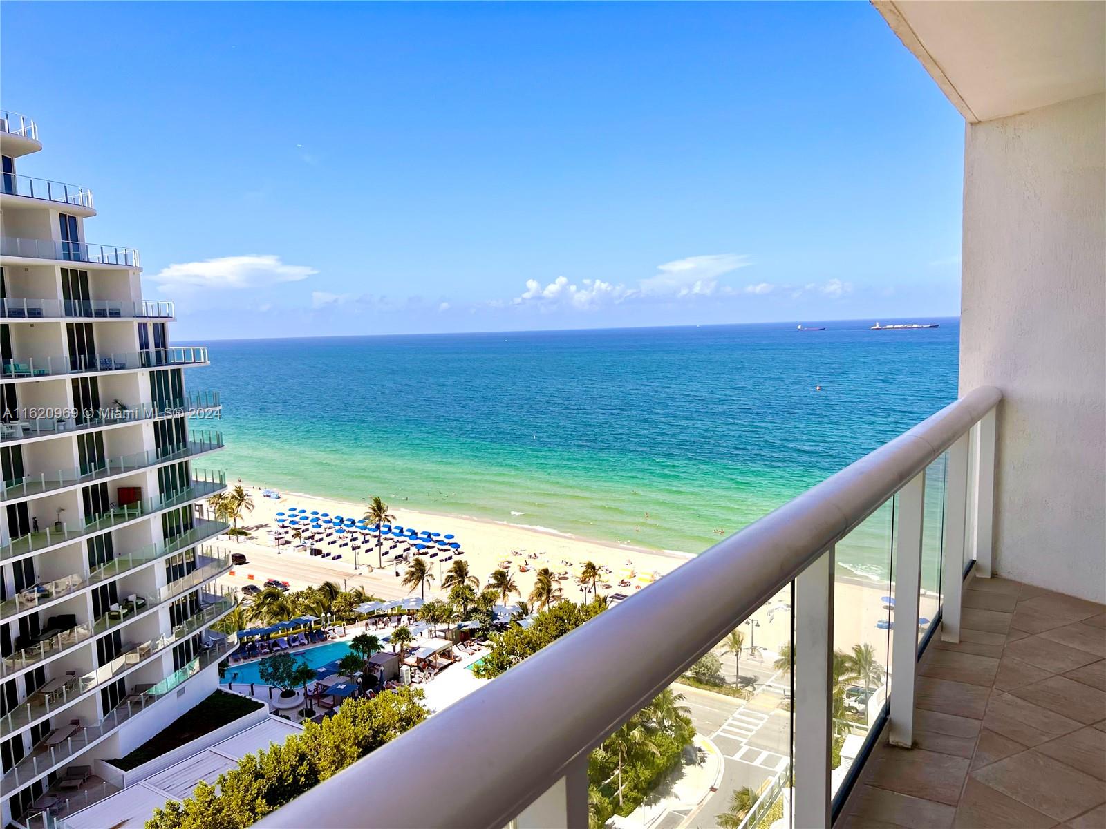 a view of ocean from a balcony