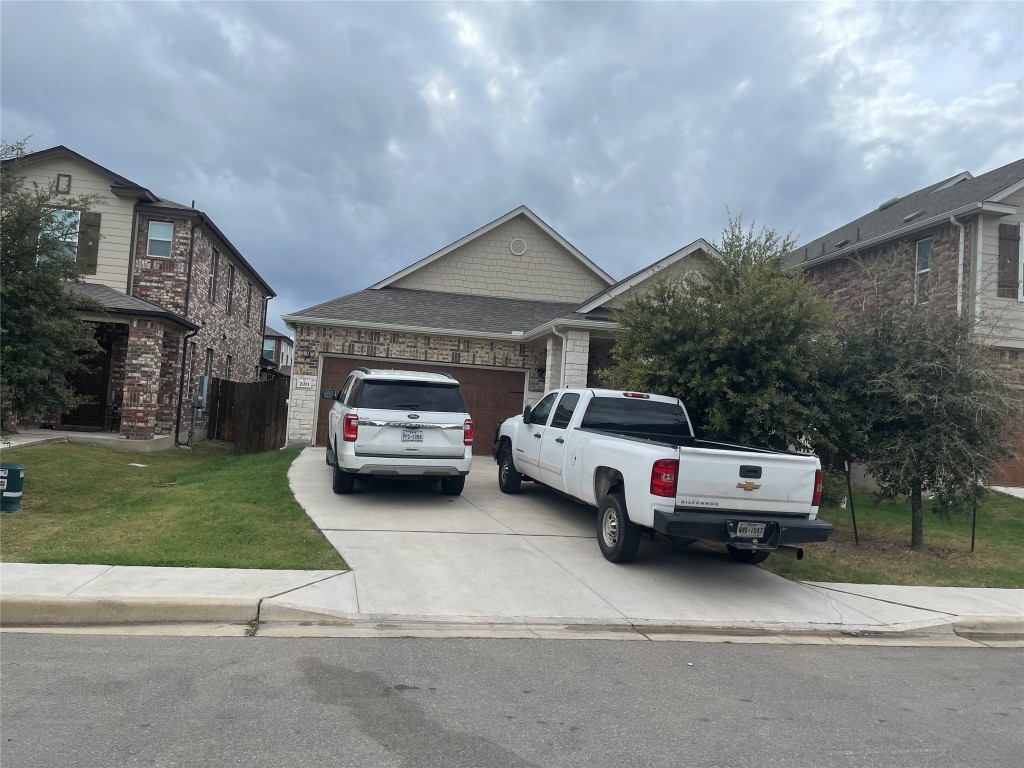 a car parked in front of house