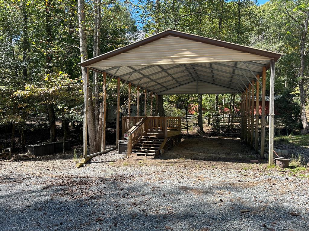 a view of outdoor space and deck