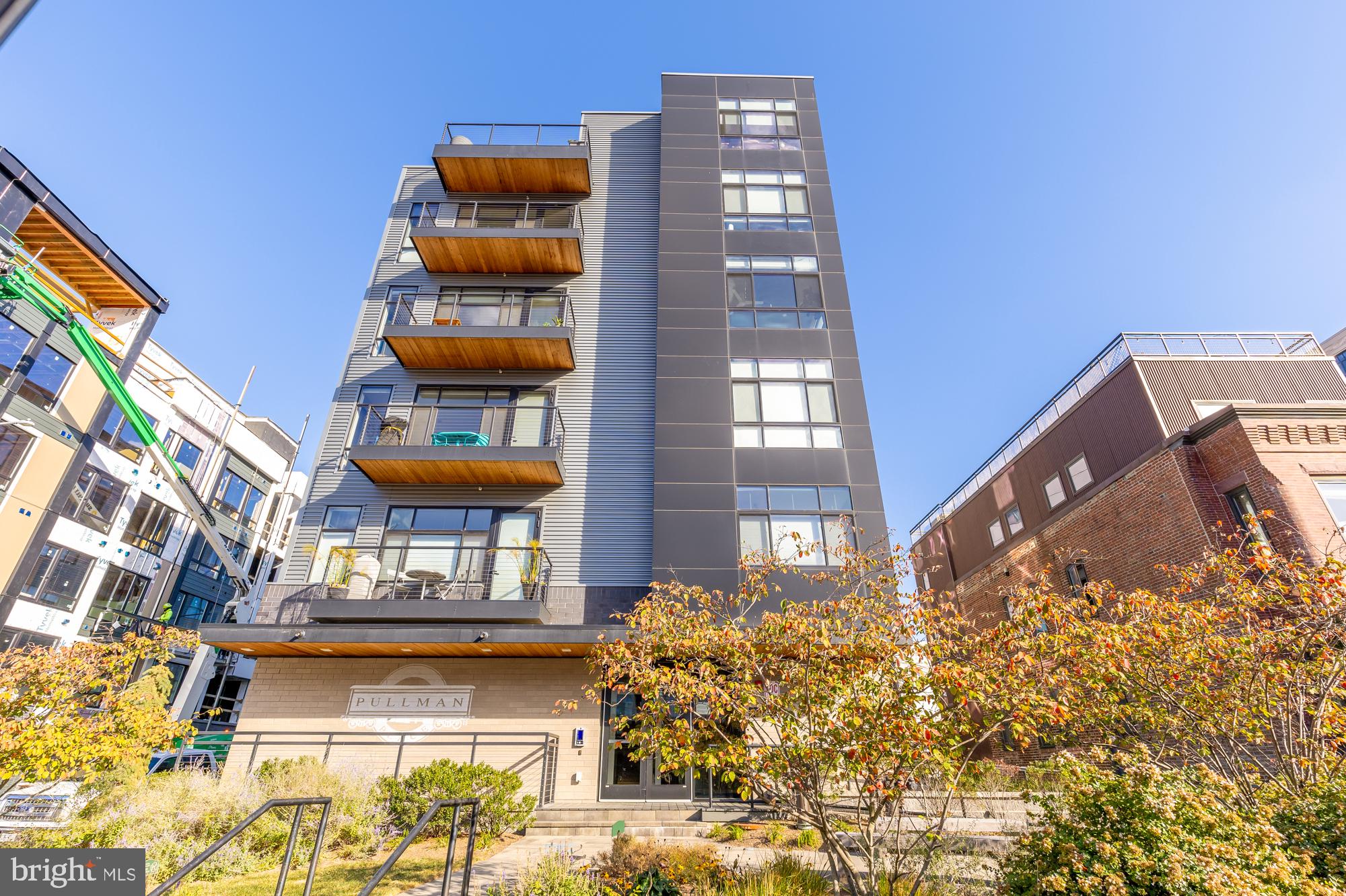 a front view of a multi story residential apartment building