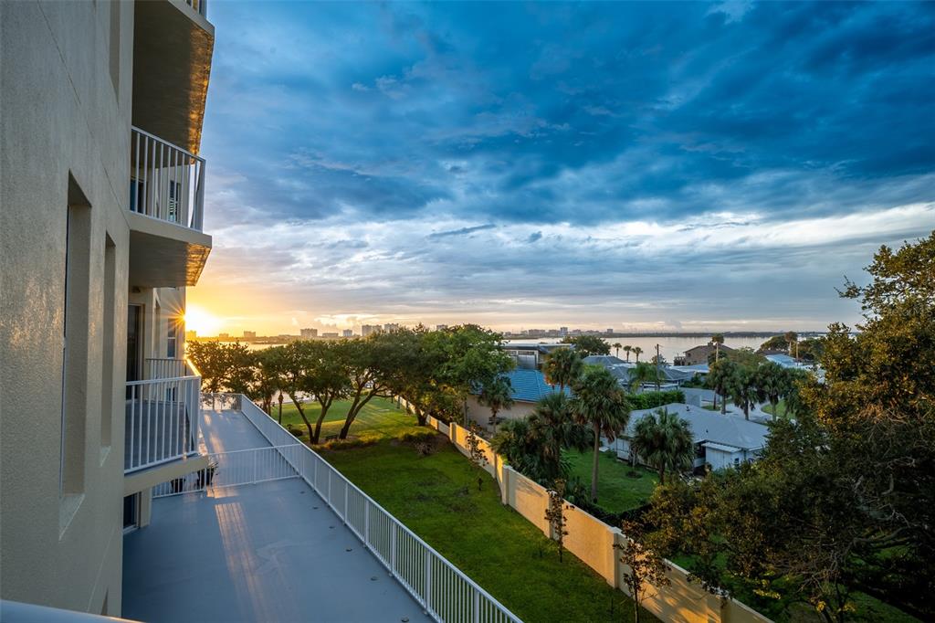 a view of balcony with city view