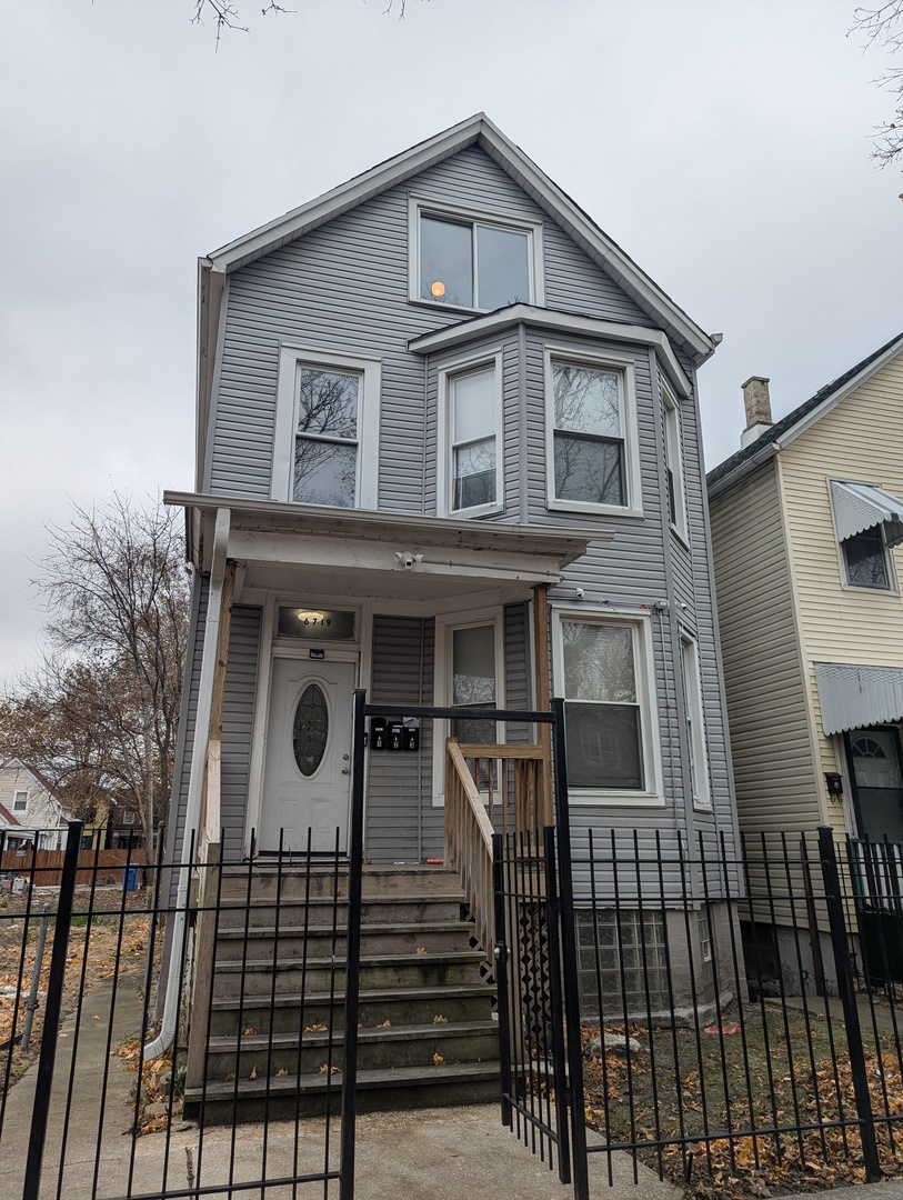 a front view of a house