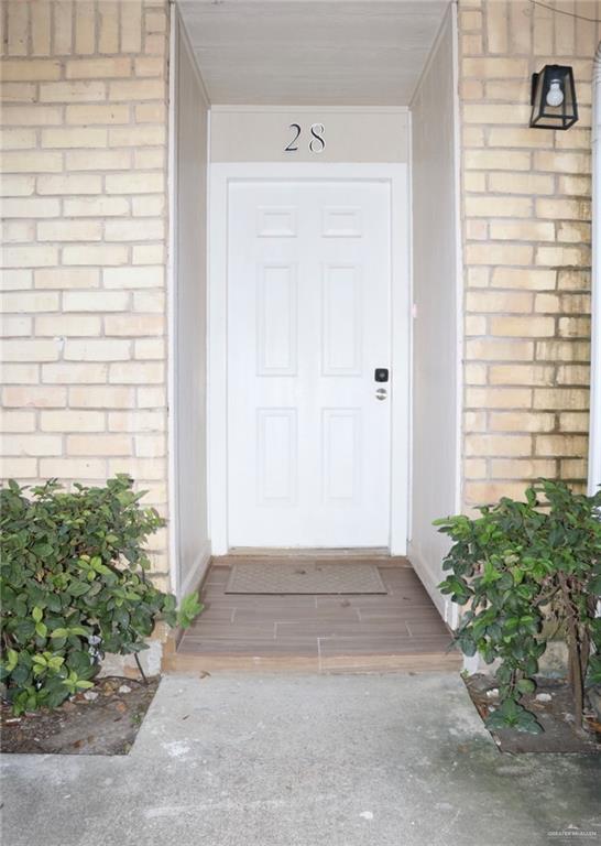 a view of front door of house