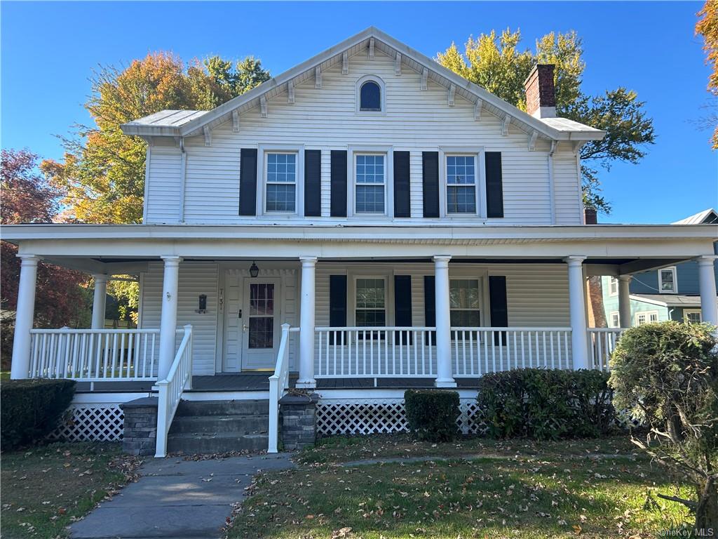 a front view of a house