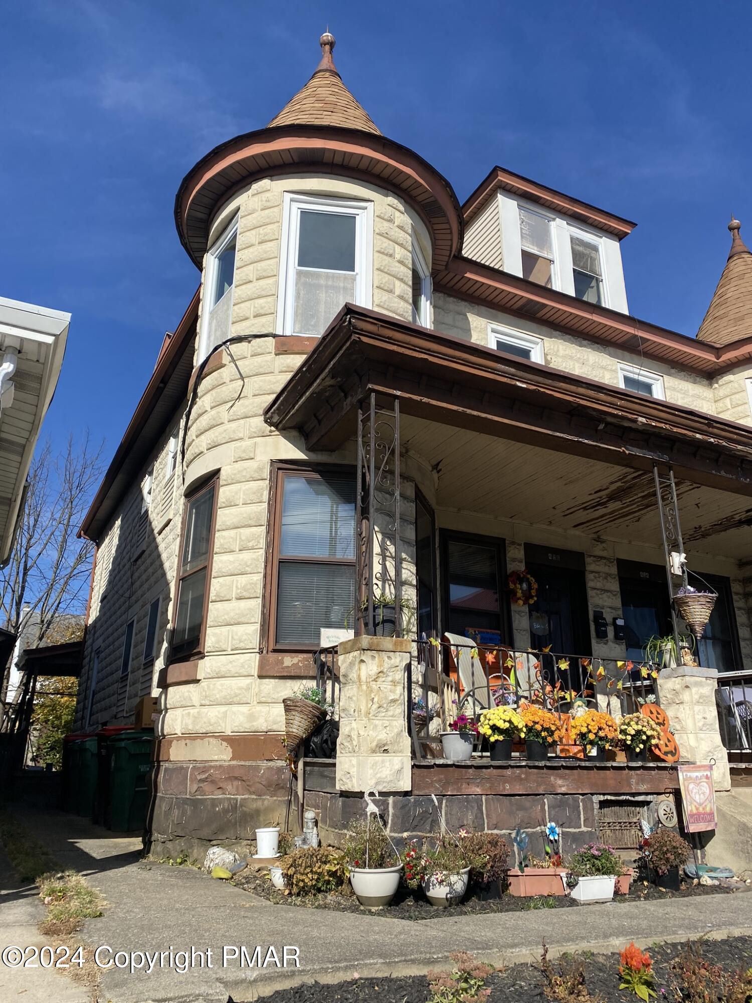 a front view of a house