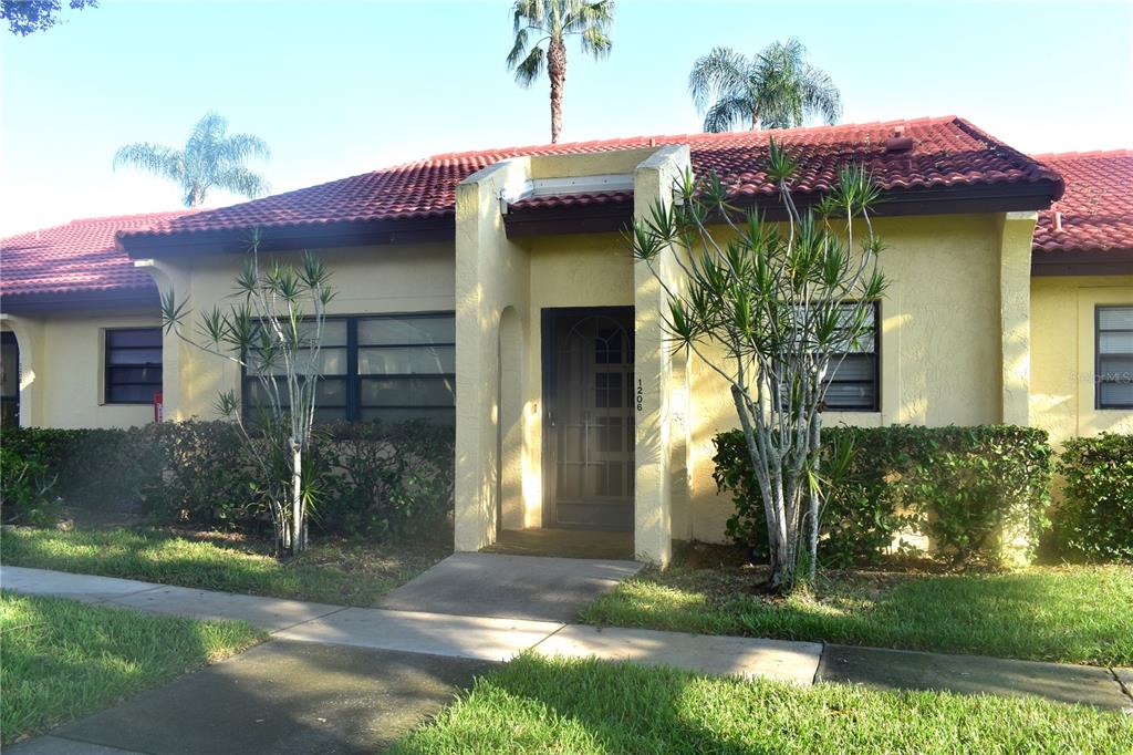 a front view of a house