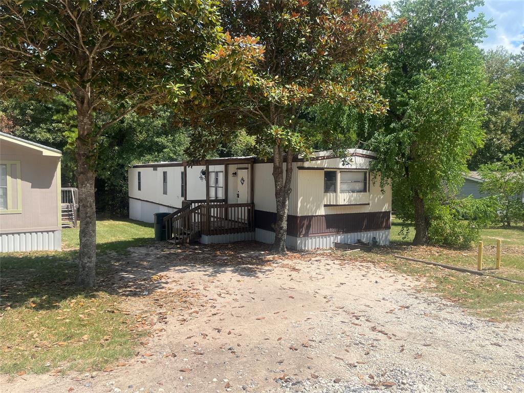 View of the home from the driveway.