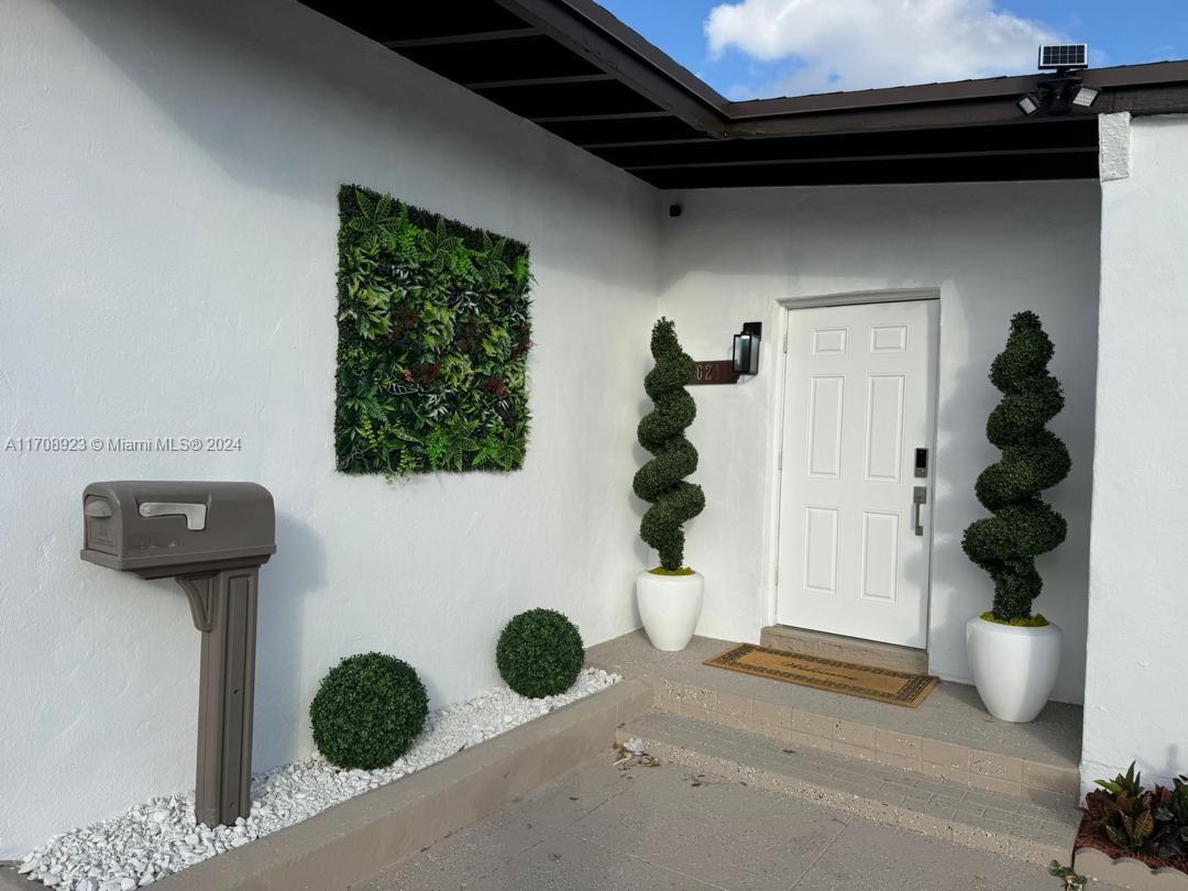 a view of a entryway door of the house