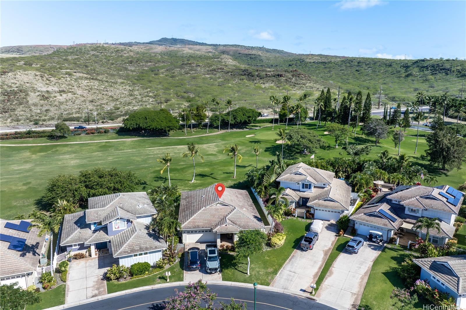 an aerial view of multiple house