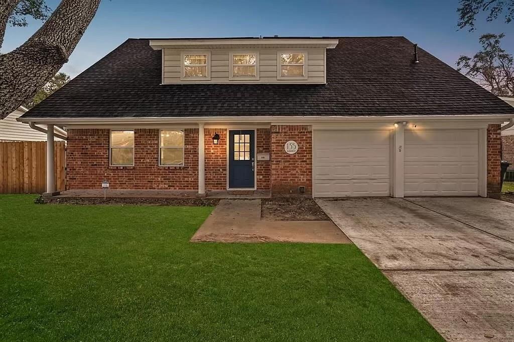 Welcome home to 135 Bluebonnet! This recently remodeled 2 story home greets you with warm brick, a well-manicured lawn, and wonderful front porch to set up an outdoor sitting area!