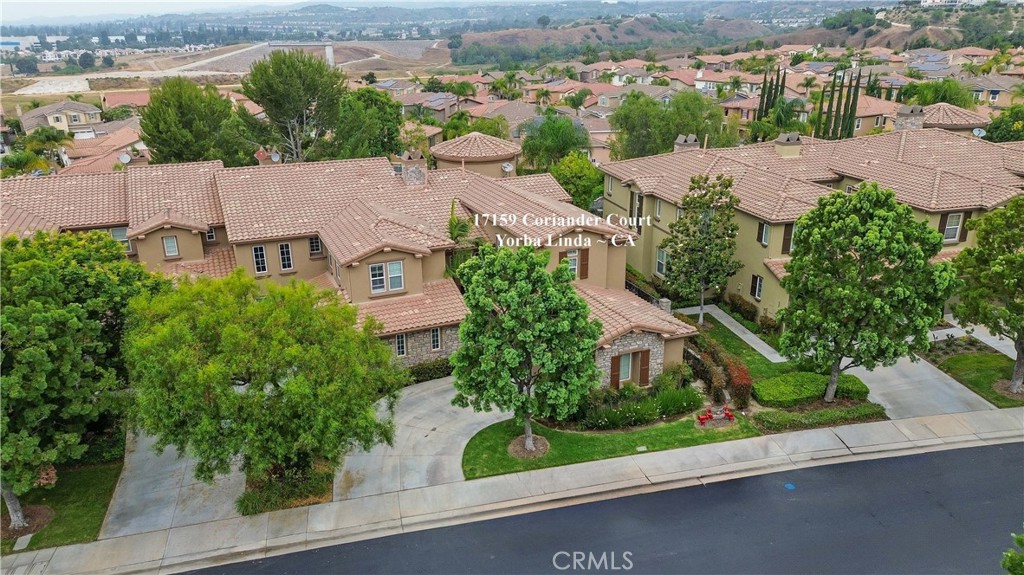 an aerial view of multiple house