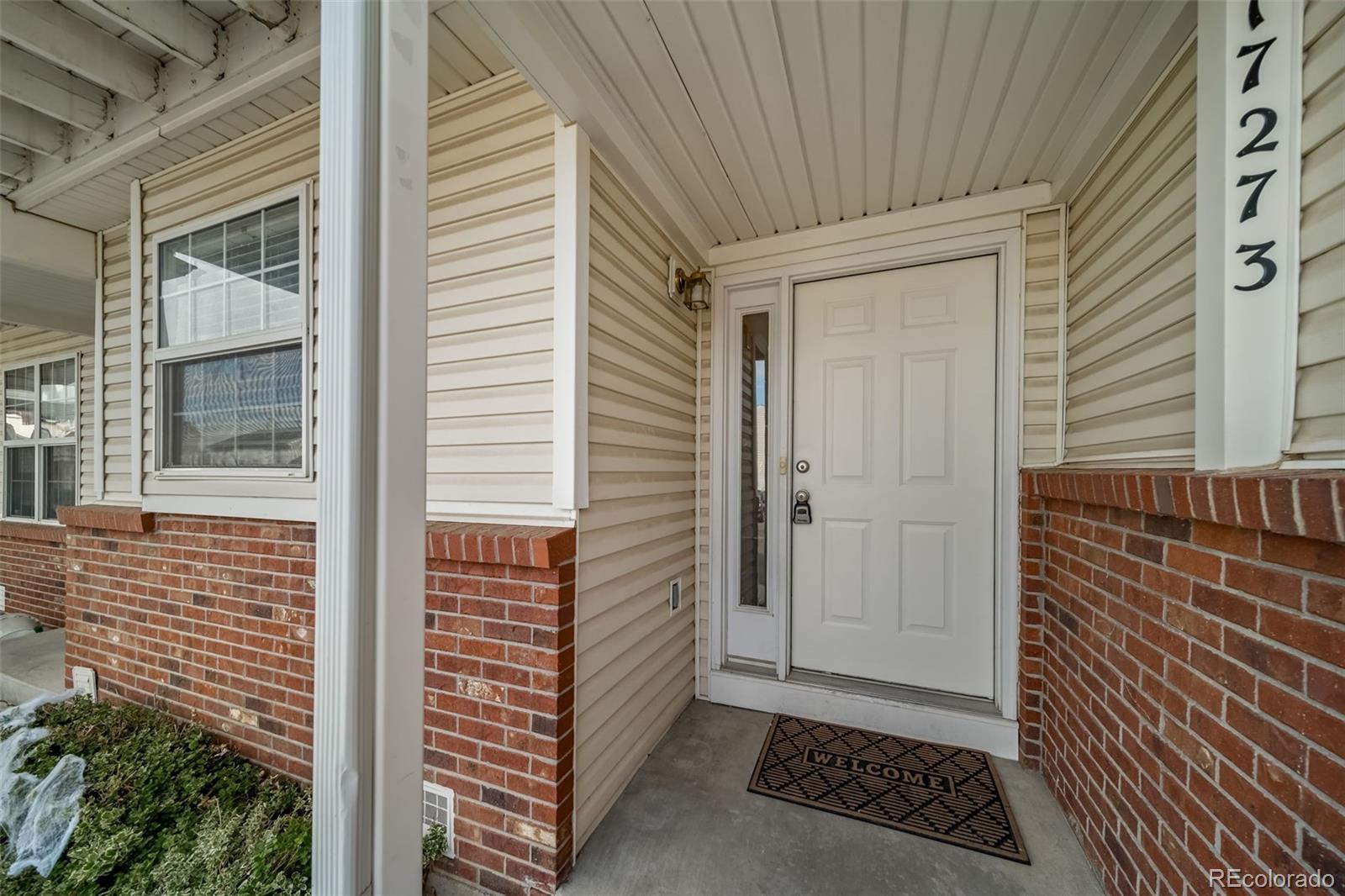 a view of front door of a house